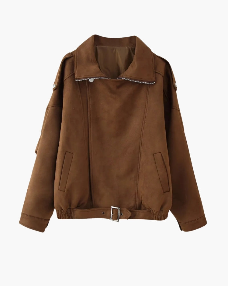 Vintage Suede Drape Jacket - Old Money