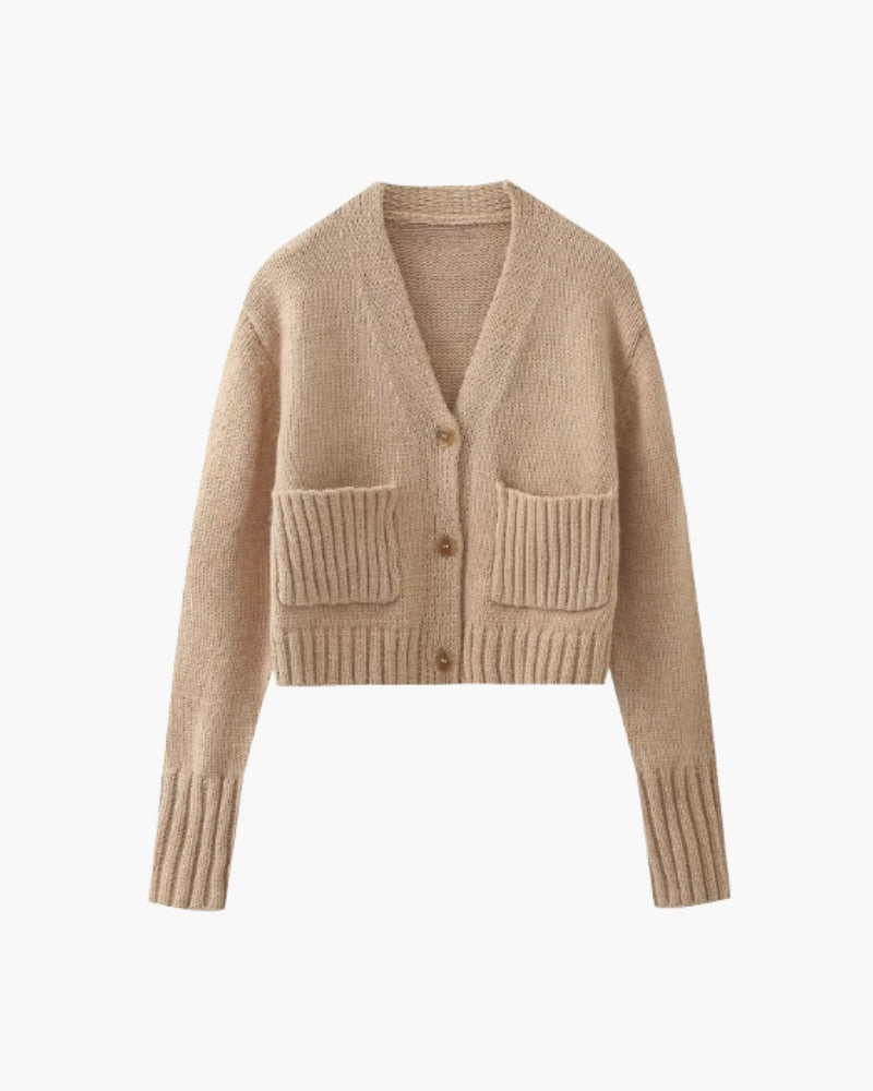Cozy Knit Pocket Cardigan - Old Money