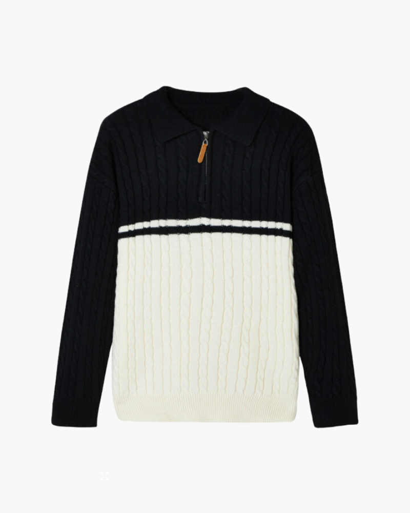 100% Premium Wool Zip Up - Old Money